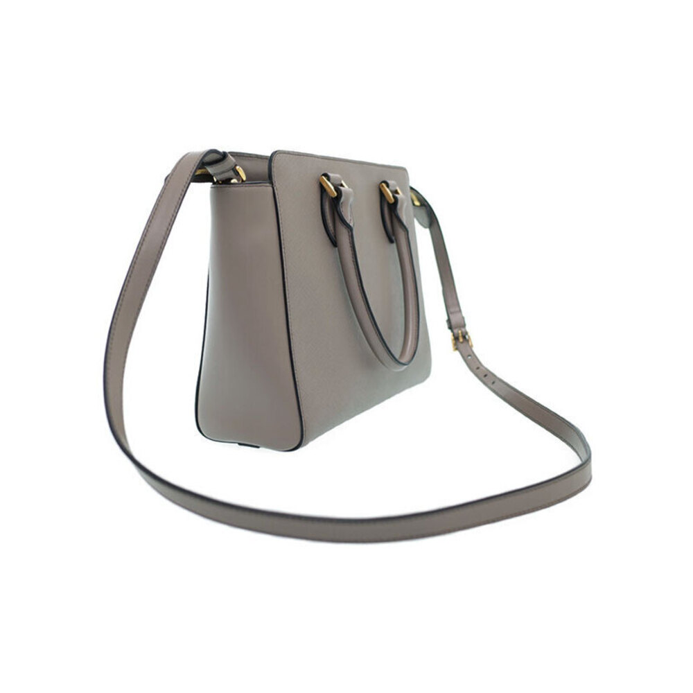 Prada satchel gray Argilla zip Saffiano top leather